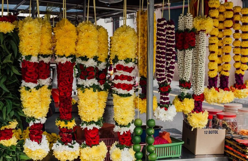 Temple Aisle Rose Garlands